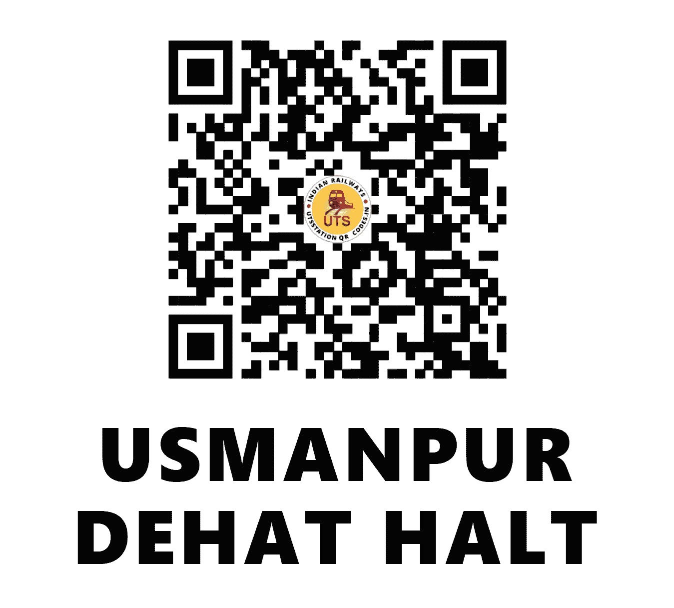 UTS QR Code for USMANPUR DEHAT HALT - UPRD - NR (UTTAR PRADESH)